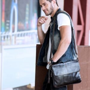 Bandolera Portafolios Hombre Crossbody Piel