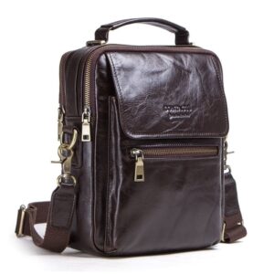 BandoleraHombre Crossbody Cuero Genuino - Elegancia y Práctica