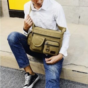 Bandolera Para Hombre Lona Crossbody Mensajero