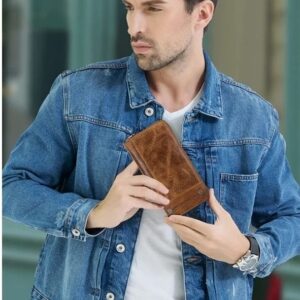 Cartera Para Celular Monedero Hombre de Piel