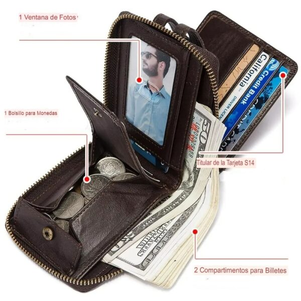 cartera hombre rfid piel monedero tarjetero 138 1